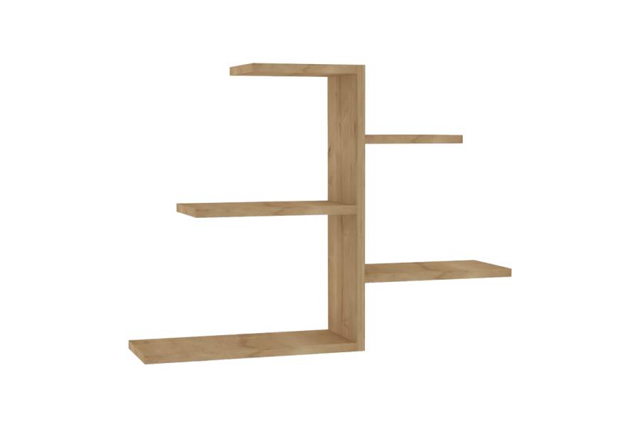 Ραφιέρα τοίχου Callum pakoworld σε oak απόχρωση 82.2x19,6x48εκ