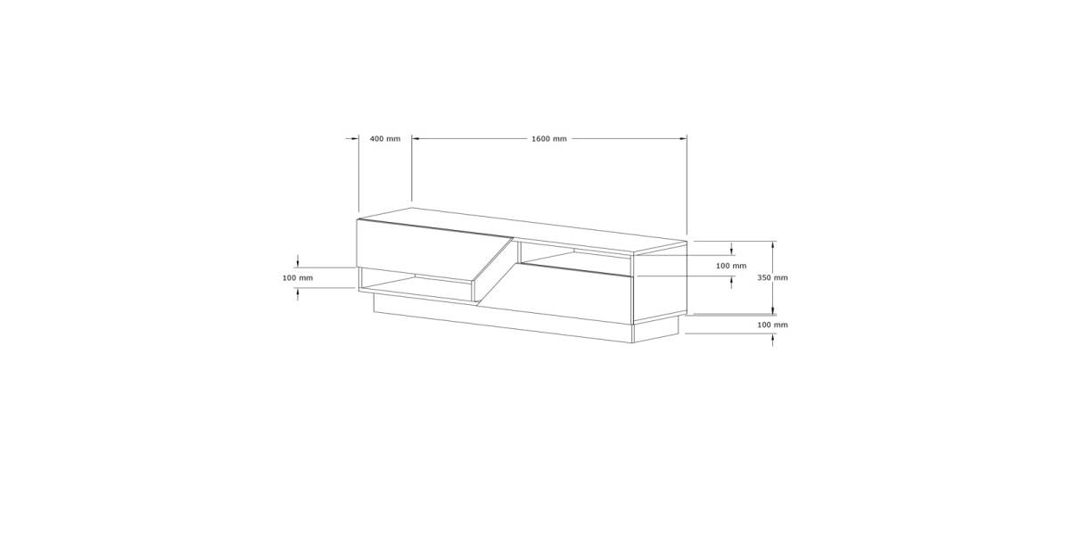Έπιπλο τηλεόρασης Cogo pakoworld σε όψη τραβερτίνας 160x40x45εκ