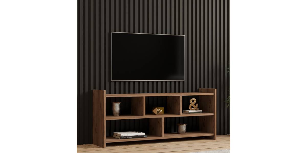 Έπιπλο τηλεόρασης Kapri pakoworld σε sonoma απόχρωση 120x28x55εκ