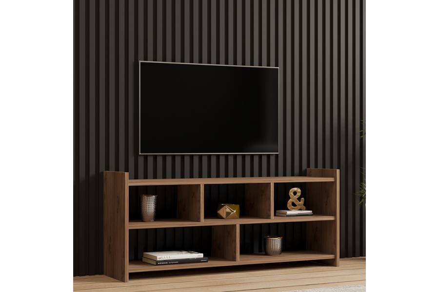 Έπιπλο τηλεόρασης Kapri pakoworld σε sonoma απόχρωση 120x28x55εκ