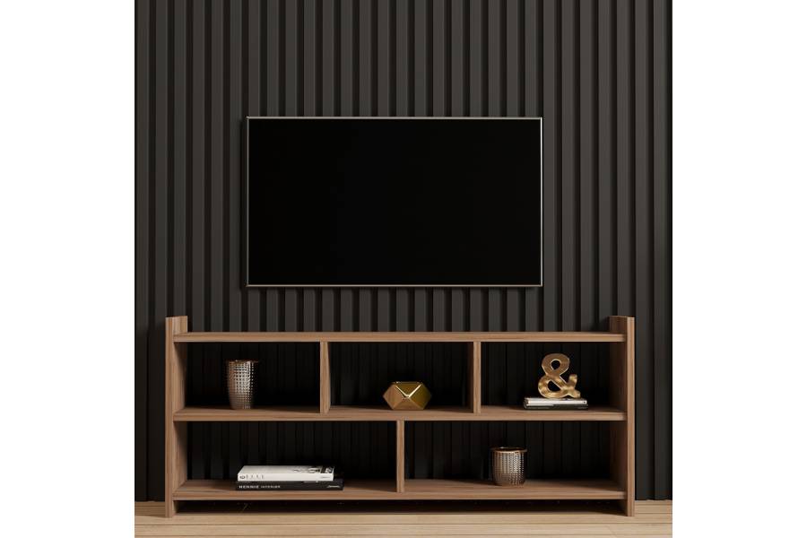 Έπιπλο τηλεόρασης Kapri pakoworld σε sonoma απόχρωση 120x28x55εκ