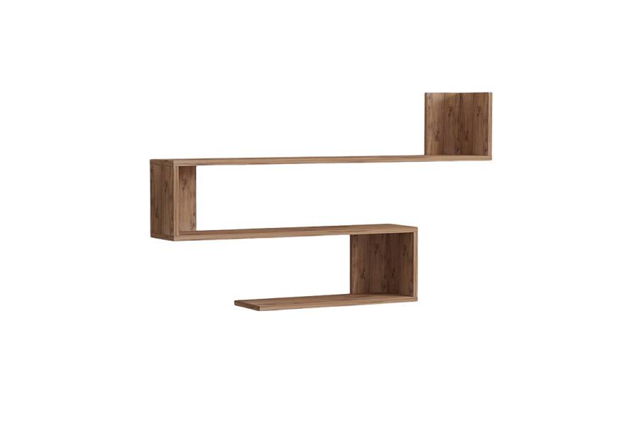 Ραφιέρα τοίχου Zeta pakoworld σε sonoma απόχρωση 120x20x71εκ