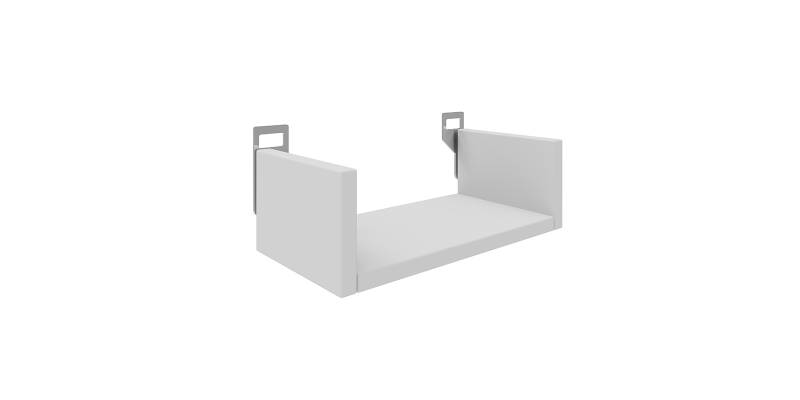 Ραφιέρα τοίχου Derva pakoworld σε λευκή απόχρωση 30x15x10cm
