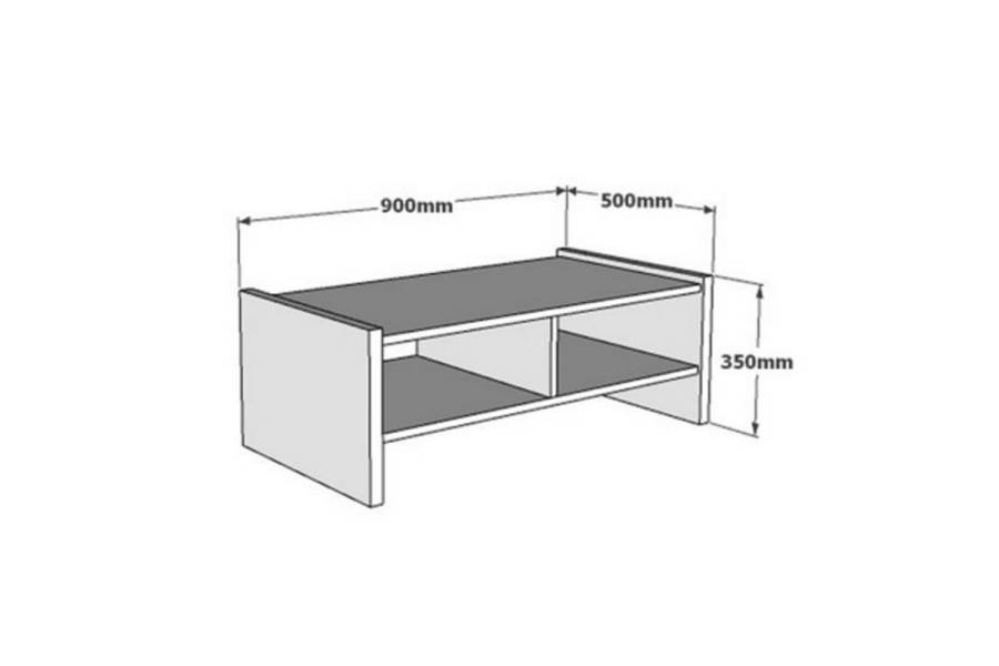 Τραπέζι σαλονιού Tiena pakoworld σε oak απόχρωση 90x50x35εκ