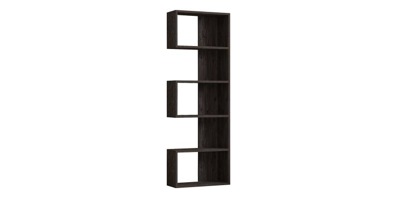 Βιβλιοθήκη Cascade pakoworld σε σκούρο καρυδί απόχρωση 51.8x22x150εκ