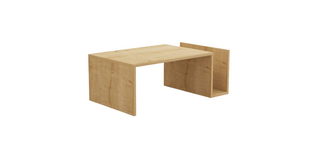 Τραπέζι σαλονιού Poko pakoworld σε oak απόχρωση 86.8x50x32,4εκ
