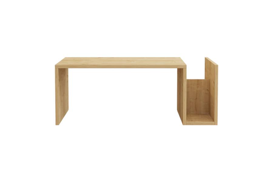 Τραπέζι σαλονιού Poko pakoworld σε oak απόχρωση 86.8x50x32,4εκ