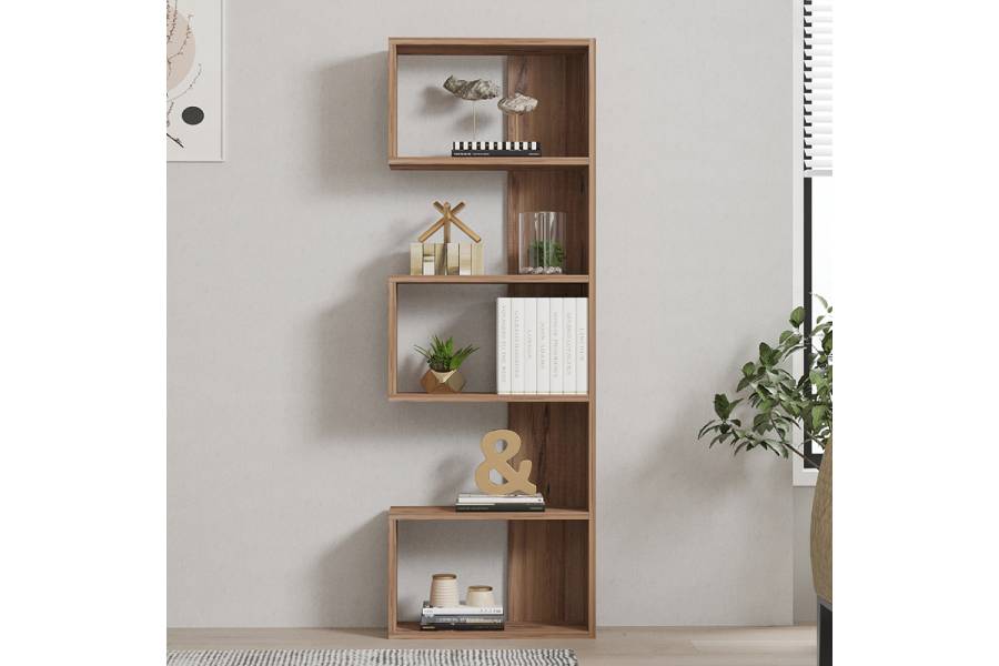 Βιβλιοθήκη Cascade pakoworld σε sonoma απόχρωση 51.8x22x150εκ
