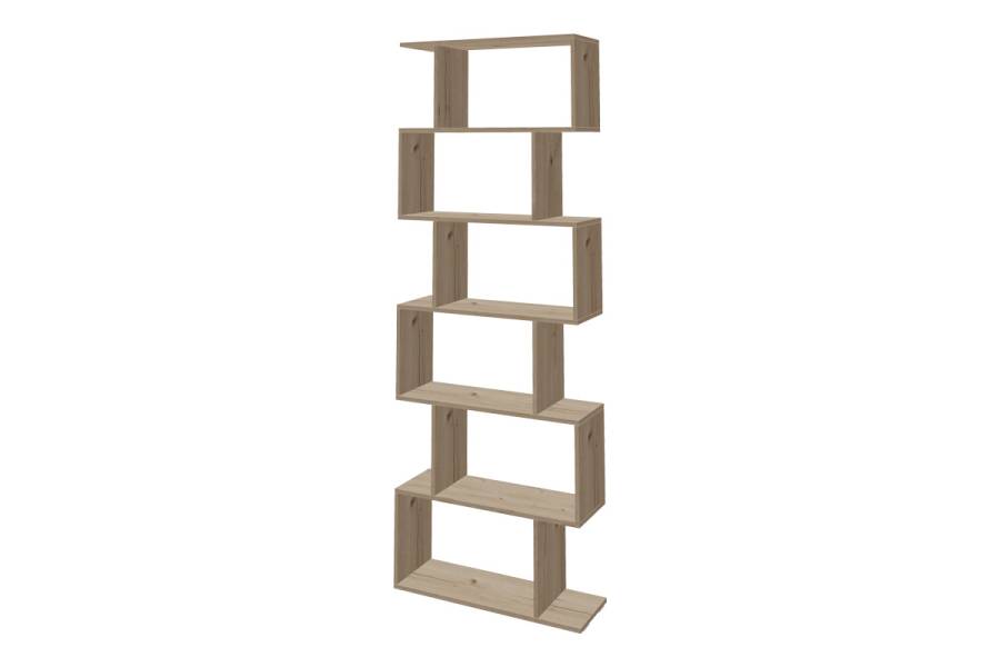 Βιβλιοθήκη Sezen pakoworld σε oak απόχρωση 70x24x191.5εκ