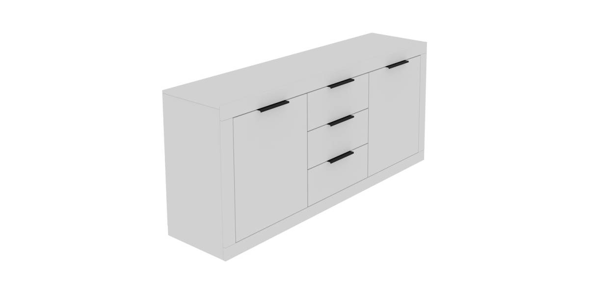 Μπουφές Doha pakoworld σε λευκή απόχρωση 180x45x80.5εκ