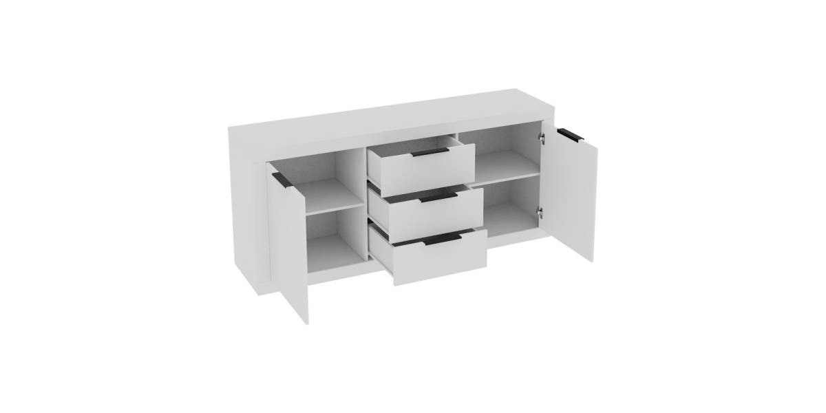 Μπουφές Doha pakoworld σε λευκή απόχρωση 180x45x80.5εκ