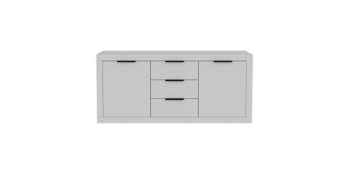 Μπουφές Doha pakoworld σε λευκή απόχρωση 180x45x80.5εκ