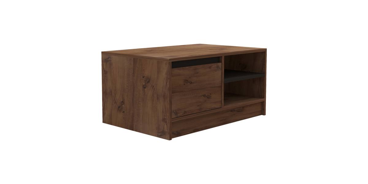 Τραπέζι σαλονιού Narli pakoworld σε sonoma απόχρωση 90x60x45εκ