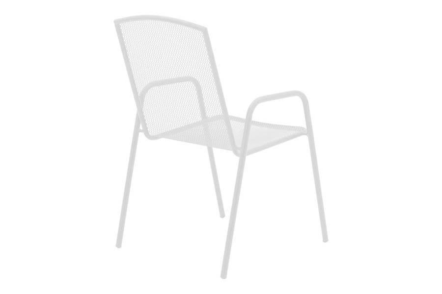 Τραπεζαρία Watson-Pomedon pakoworld σετ 3τεμ μέταλλο σε λευκή απόχρωση