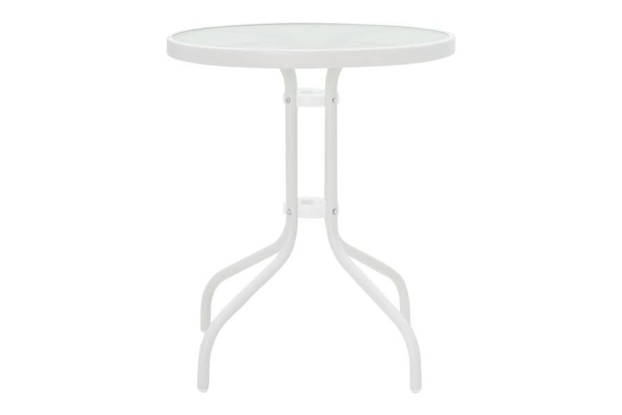 Τραπεζαρία Watson-Pomedon pakoworld σετ 3τεμ μέταλλο σε λευκή απόχρωση