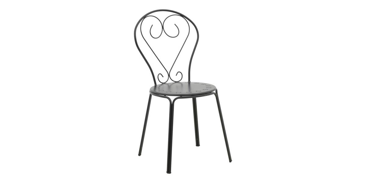 Τραπεζαρία Vergo-Chari pakoworld σετ 3τεμ μέταλλο σε μαύρη απόχρωση