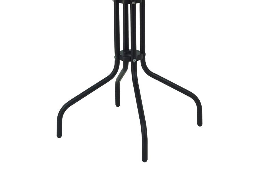 Τραπεζαρία Vergo-Chari pakoworld σετ 3τεμ μέταλλο σε μαύρη απόχρωση