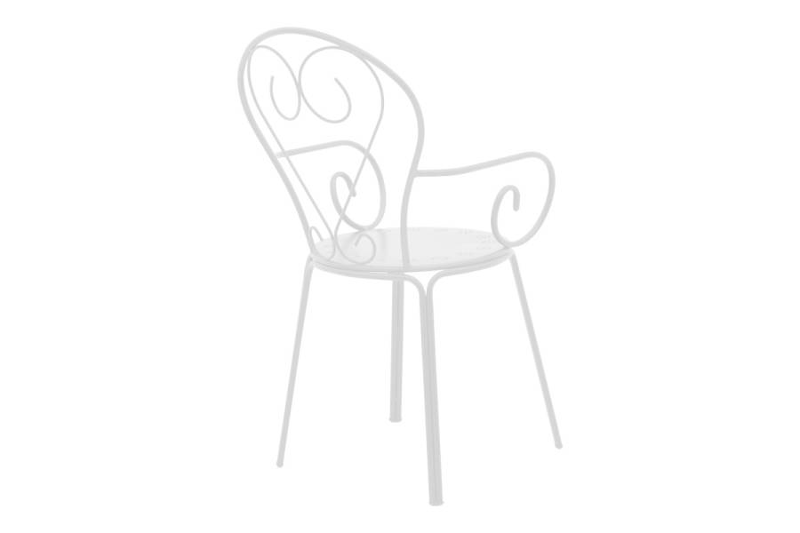 Τραπεζαρία Watson-Monasty pakoworld σετ 3τεμ μέταλλο σε λευκή απόχρωση