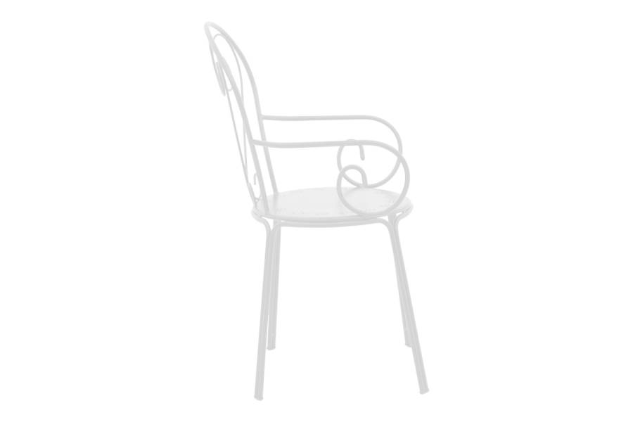 Τραπεζαρία Watson-Monasty pakoworld σετ 3τεμ μέταλλο σε λευκή απόχρωση