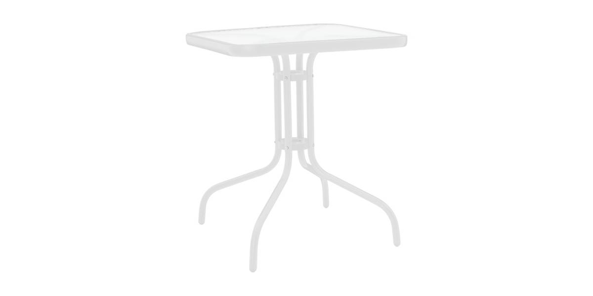 Τραπεζαρία Watson-Monasty pakoworld σετ 3τεμ μέταλλο σε λευκή απόχρωση