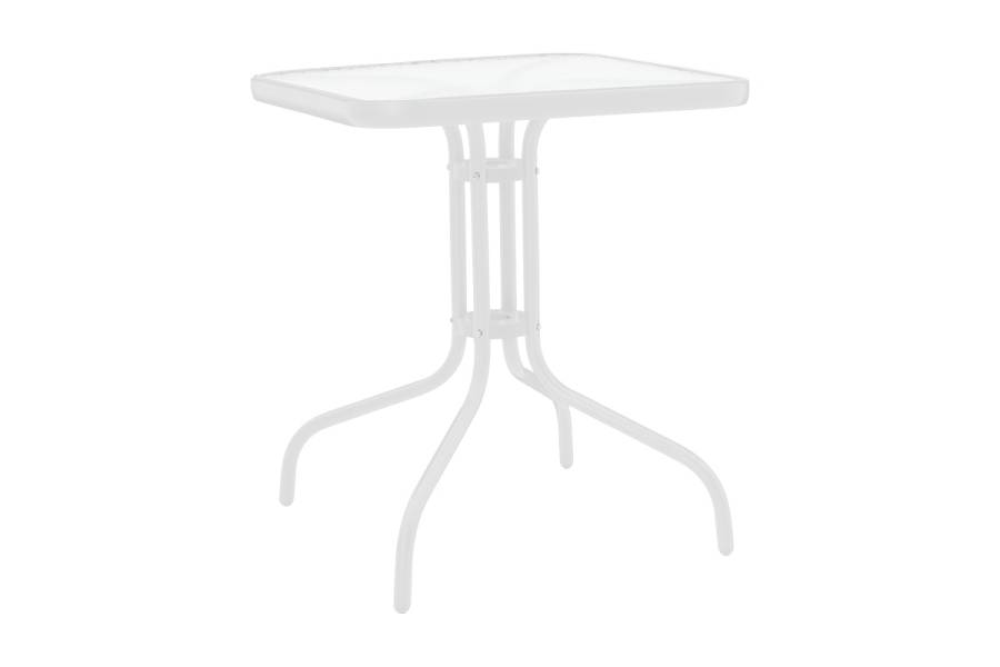 Τραπεζαρία Watson-Monasty pakoworld σετ 3τεμ μέταλλο σε λευκή απόχρωση