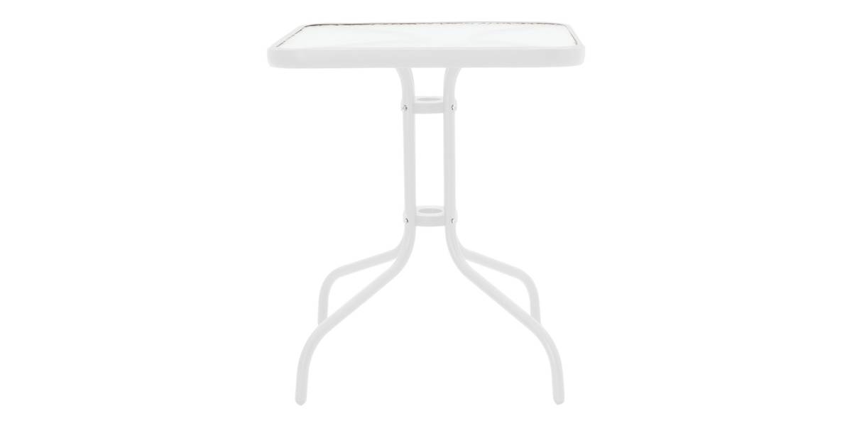 Τραπεζαρία Watson-Monasty pakoworld σετ 3τεμ μέταλλο σε λευκή απόχρωση