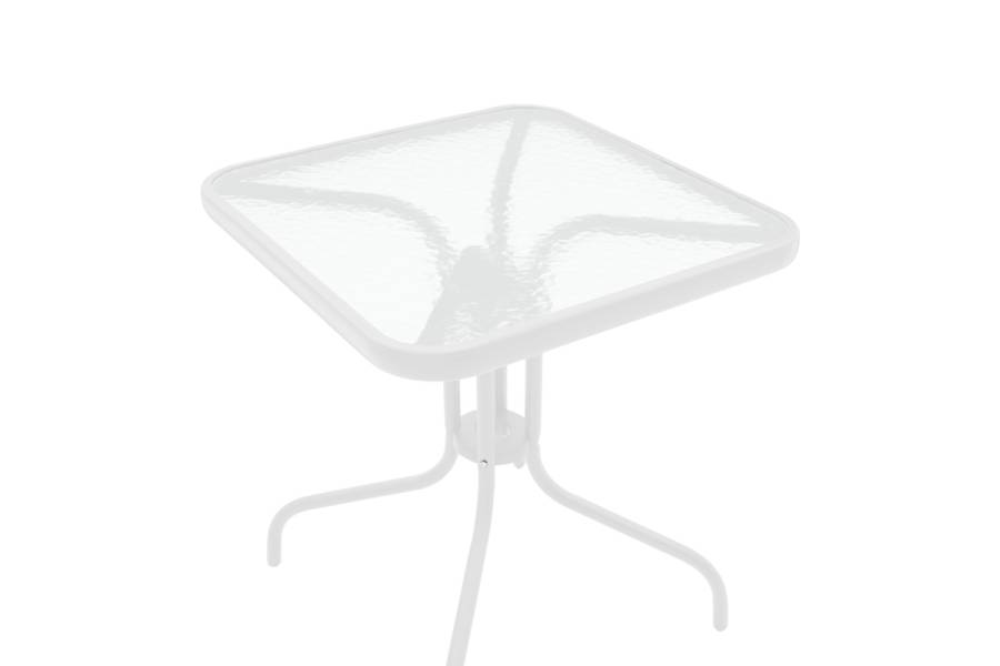 Τραπεζαρία Watson-Monasty pakoworld σετ 3τεμ μέταλλο σε λευκή απόχρωση