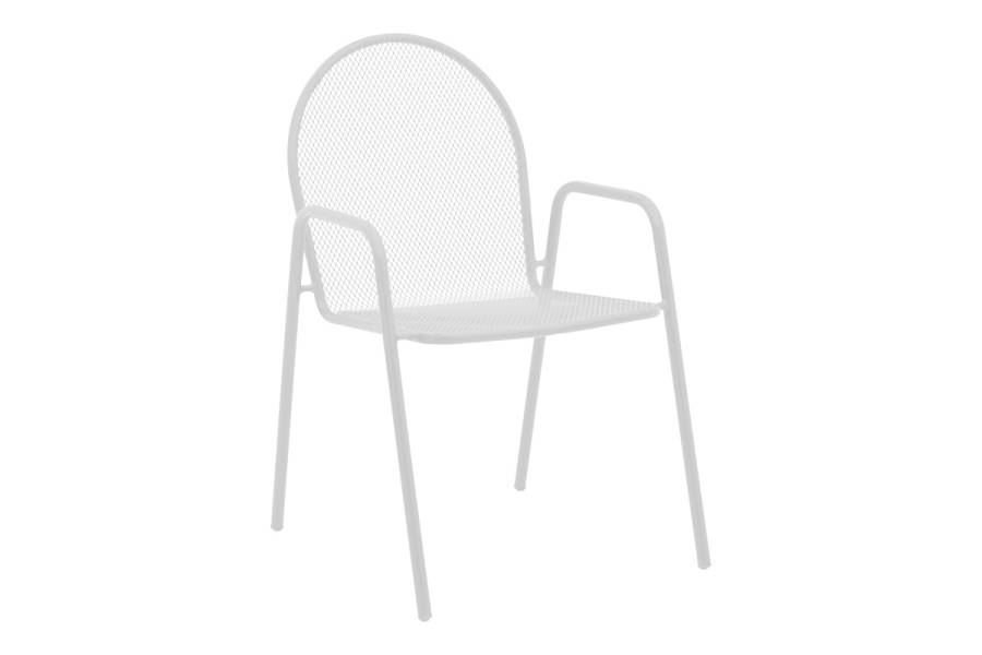 Τραπεζαρία Watson-Tarete pakoworld σετ 3τεμ μέταλλο σε λευκή απόχρωση 70x70x70εκ