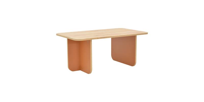 Τραπέζι Bοca pakoworld σε oak-κεραμιδί απόχρωση 100x60x42εκ