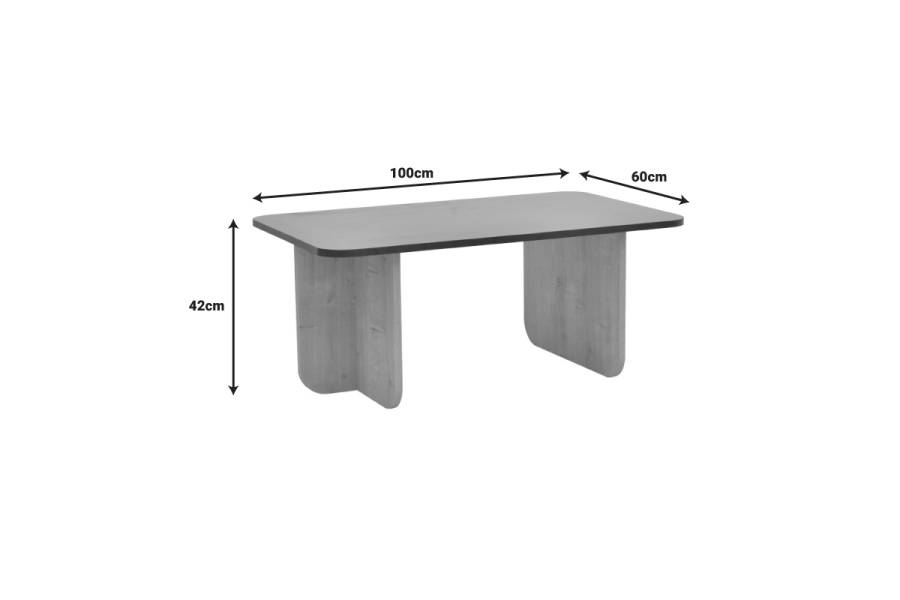 Τραπέζι Bοca pakoworld σε oak-κεραμιδί απόχρωση 100x60x42εκ