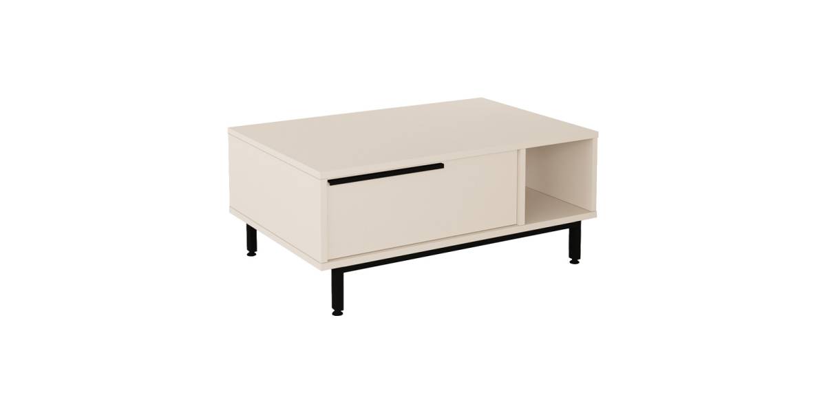 Τραπέζι σαλονιού Frixton pakoworld σε cappuccino απόχρωση 90x60x37.5εκ