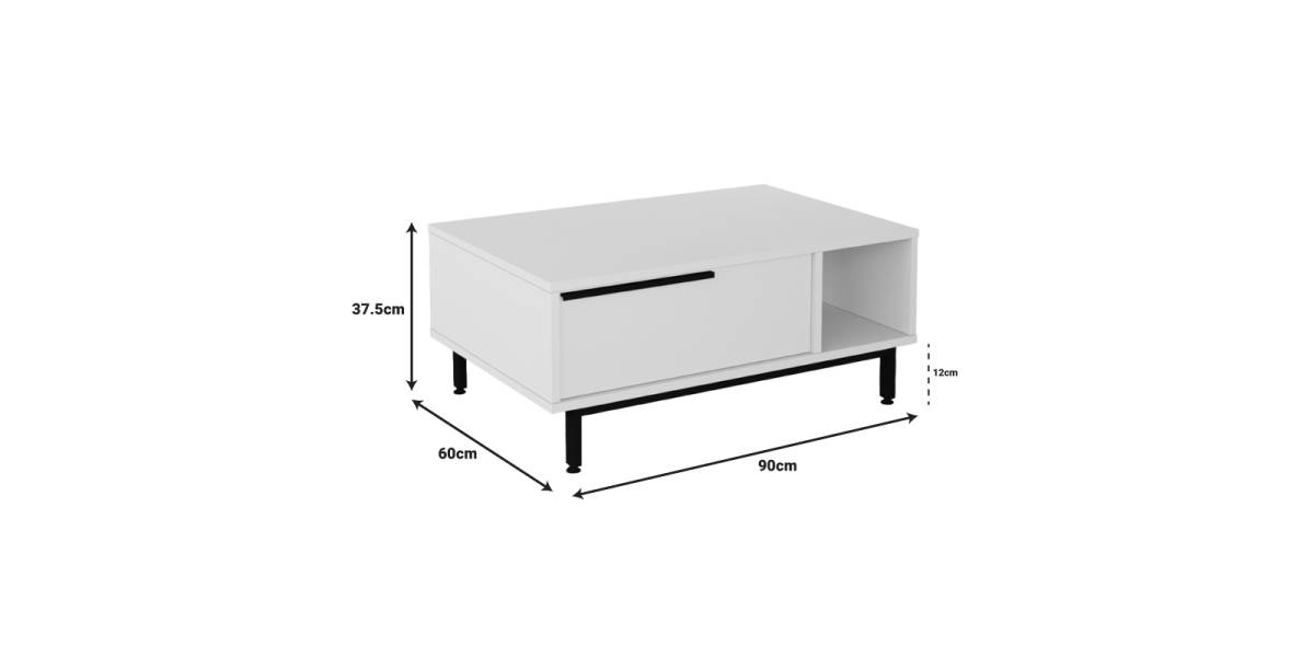 Τραπέζι σαλονιού Frixton pakoworld σε cappuccino απόχρωση 90x60x37.5εκ