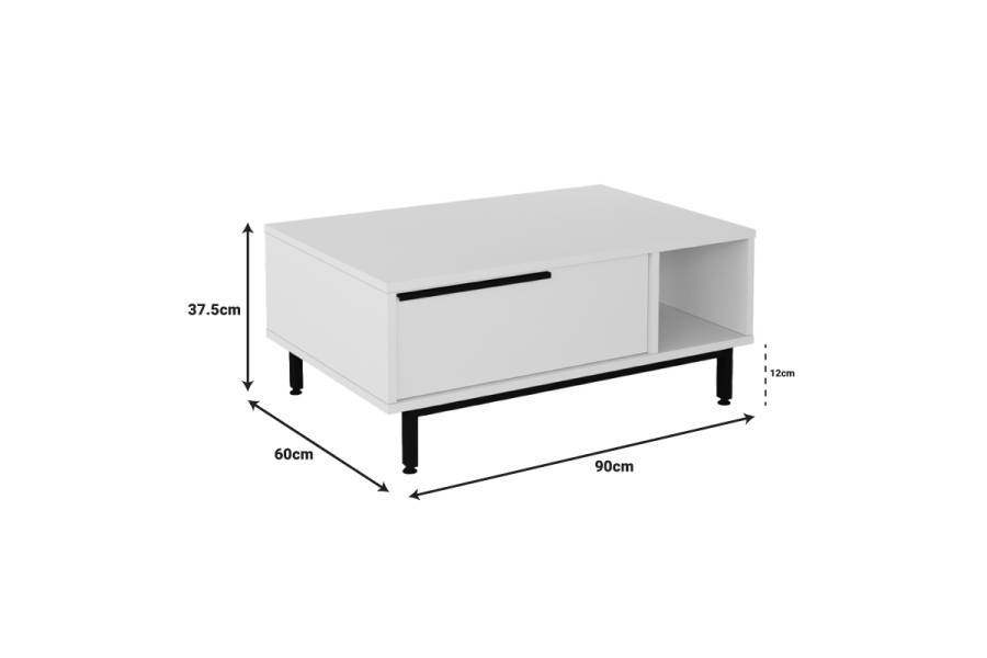 Τραπέζι σαλονιού Frixton pakoworld σε cappuccino απόχρωση 90x60x37.5εκ