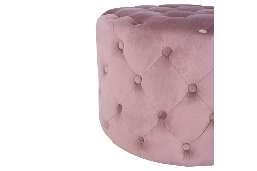 ΣΚΑΜΠΟ KASSIE ΣΑΠΙΟ ΜΗΛΟ ΒΕΛΟΥΔΟ ΤΥΠΟΥ CHESTERFIELD HM8406.02 Φ60x43Υ εκ.