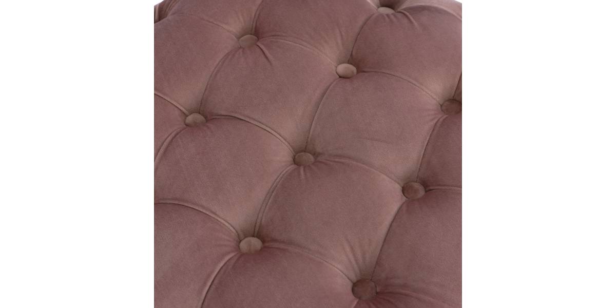 ΣΚΑΜΠΟ KASSIE ΣΑΠΙΟ ΜΗΛΟ ΒΕΛΟΥΔΟ ΤΥΠΟΥ CHESTERFIELD HM8406.02 Φ60x43Υ εκ.