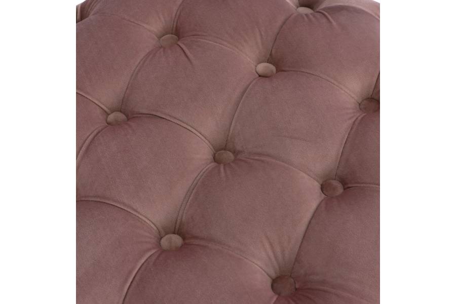 ΣΚΑΜΠΟ KASSIE ΣΑΠΙΟ ΜΗΛΟ ΒΕΛΟΥΔΟ ΤΥΠΟΥ CHESTERFIELD HM8406.02 Φ60x43Υ εκ.