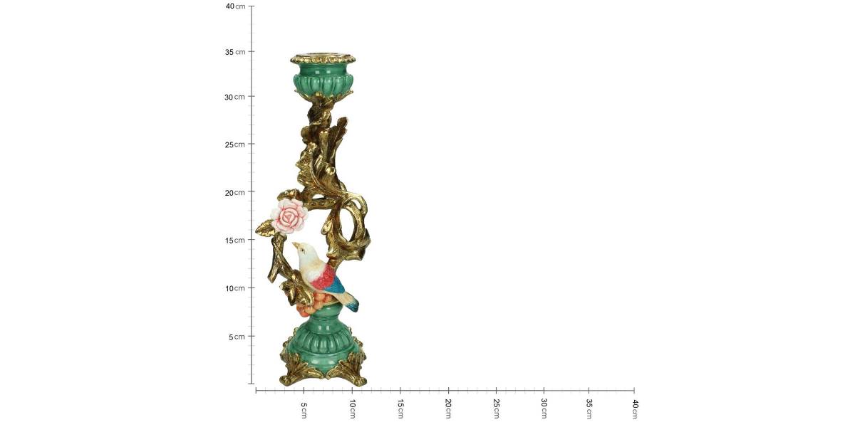 Κηροπήγιο ArteLibre Πολύχρωμο Polyresin 11x9.5x34.8cm