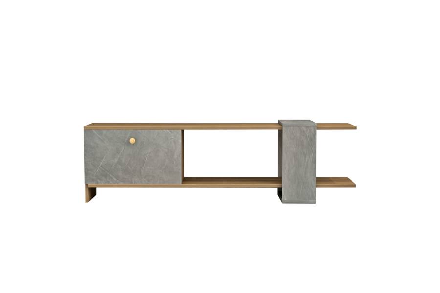 ΕΠΙΠΛΟ ΤΗΛΕΟΡΑΣΗΣ HENRIETTE HM8900.13 ΜΕΛΑΜΙΝΗ ΚΑΡΥΔΙ-STONE TEXTURE 120x28,5x39Υεκ.
