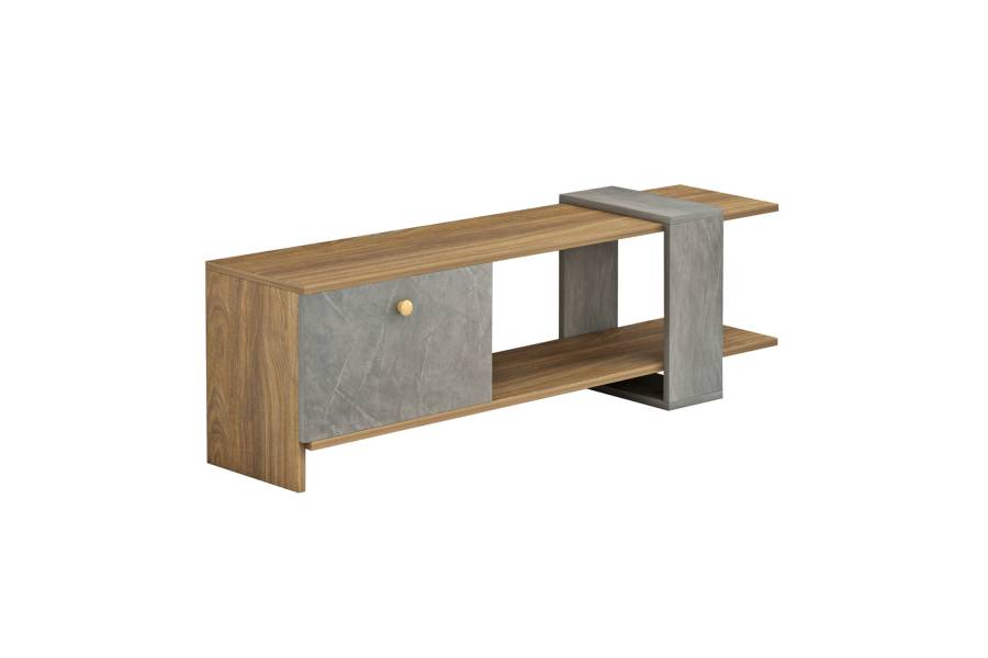 ΕΠΙΠΛΟ ΤΗΛΕΟΡΑΣΗΣ HENRIETTE HM8900.13 ΜΕΛΑΜΙΝΗ ΚΑΡΥΔΙ-STONE TEXTURE 120x28,5x39Υεκ.