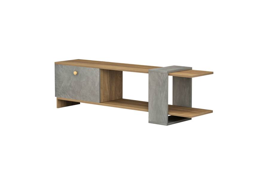 ΕΠΙΠΛΟ ΤΗΛΕΟΡΑΣΗΣ HENRIETTE HM8900.13 ΜΕΛΑΜΙΝΗ ΚΑΡΥΔΙ-STONE TEXTURE 120x28,5x39Υεκ.