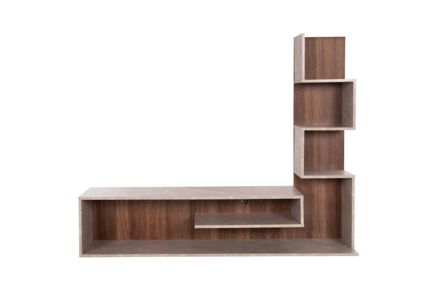 ΣΥΝΘΕΤΟ ΤΗΛΕΟΡΑΣΗΣ EDELIE HM8908.14 ΜΕΛΑΜΙΝΗ ΓΚΡΙ STONE TEXTURE-ΦΥΣΙΚΟ 150x29,5x120Υεκ.