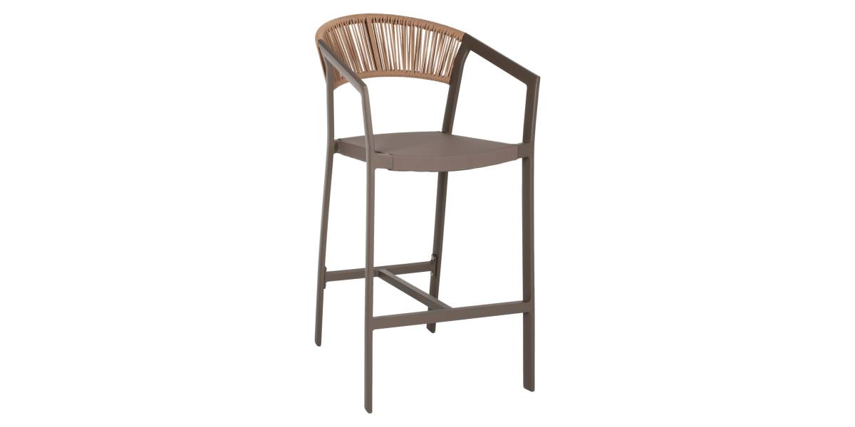 ΣΚΑΜΠΟ ΑΛΟΥΜΙΝΙΟΥ MIRI ΣΑΜΠΑΝΙ ΜΕ ΜΠΡΑΤΣΑ RATTAN & TEXTLINE 56x58x105Yεκ.HM5892.23