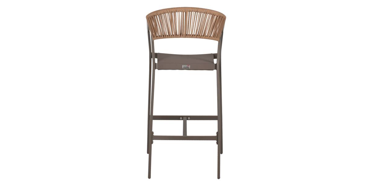 ΣΚΑΜΠΟ ΑΛΟΥΜΙΝΙΟΥ MIRI ΣΑΜΠΑΝΙ ΜΕ ΜΠΡΑΤΣΑ RATTAN & TEXTLINE 56x58x105Yεκ.HM5892.23