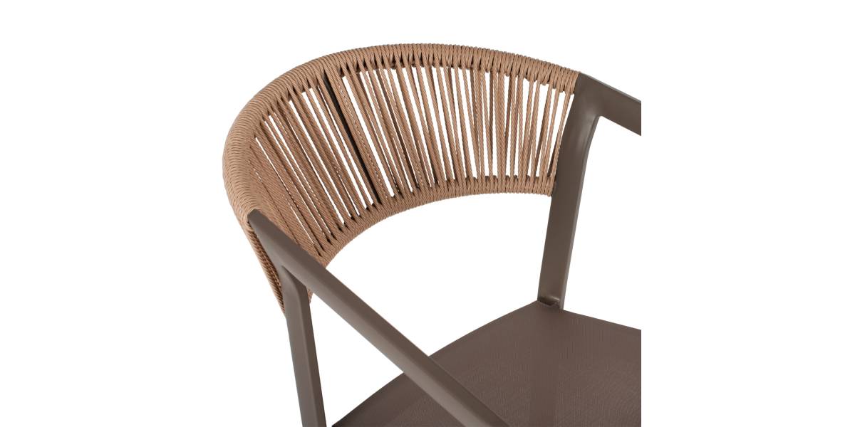 ΣΚΑΜΠΟ ΑΛΟΥΜΙΝΙΟΥ MIRI ΣΑΜΠΑΝΙ ΜΕ ΜΠΡΑΤΣΑ RATTAN & TEXTLINE 56x58x105Yεκ.HM5892.23