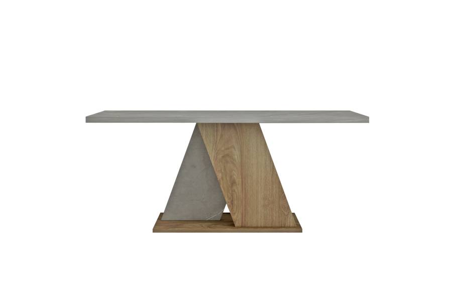 ΤΡΑΠΕΖΙ ΣΑΛΟΝΙΟΥ DILE HM9528.02 ΜΕΛΑΜΙΝΗ ΣΕ STONE TEXTURE ΓΚΡΙ-ΦΥΣΙΚΟ 110x55x47Υεκ.