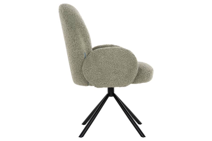 ΠΟΛΥΘΡΟΝΑ ΠΕΡΙΣΤΡΕΦ. WINON HM9778.08 OLIVE GREEN ΜΠΟΥΚΛΕ-ΜΑΥΡΟ ΜΕΤΑΛΛΟ 65x67x92Υ εκ.