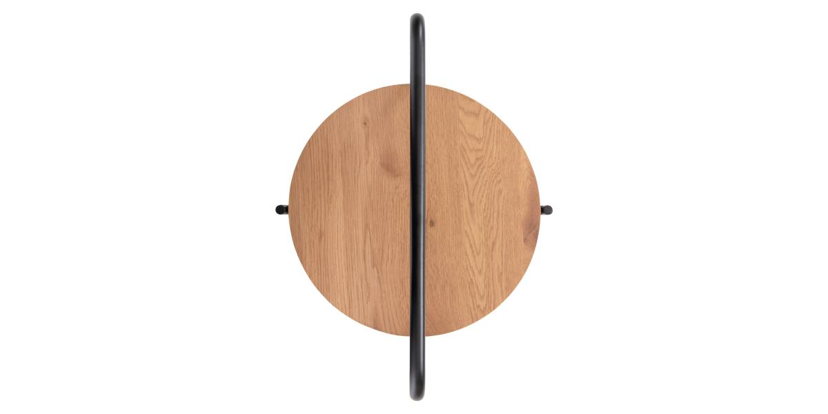 ΒΟΗΘΗΤΙΚΟ ΤΡΑΠΕΖΙ SYLO HM9618.01 MDF ΣΕ ΦΥΣΙΚΟ-ΜΑΥΡΟ ΜΕΤΑΛΛΟ Φ44x66Υεκ.