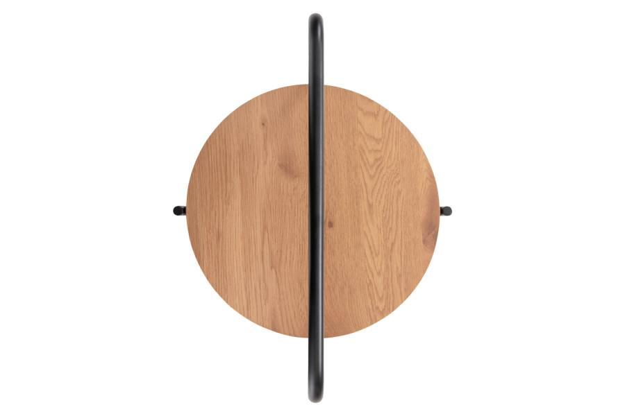 ΒΟΗΘΗΤΙΚΟ ΤΡΑΠΕΖΙ SYLO HM9618.01 MDF ΣΕ ΦΥΣΙΚΟ-ΜΑΥΡΟ ΜΕΤΑΛΛΟ Φ44x66Υεκ.