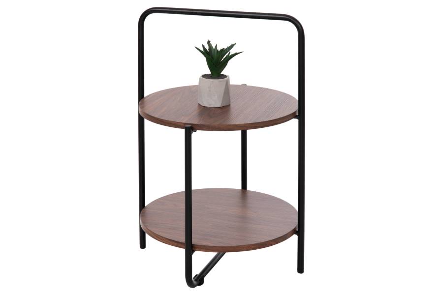 ΒΟΗΘΗΤΙΚΟ ΤΡΑΠΕΖΙ SYLO HM9618.02 MDF ΣΕ ΚΑΡΥΔΙ-ΜΑΥΡΟ ΜΕΤΑΛΛΟ Φ44x66Υεκ.
