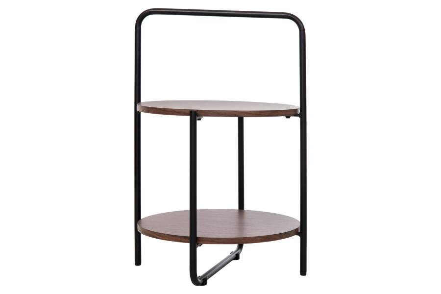 ΒΟΗΘΗΤΙΚΟ ΤΡΑΠΕΖΙ SYLO HM9618.02 MDF ΣΕ ΚΑΡΥΔΙ-ΜΑΥΡΟ ΜΕΤΑΛΛΟ Φ44x66Υεκ.